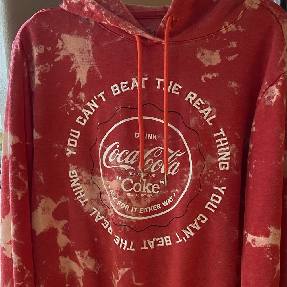 New One-of-a-kind Coca Cola Tie-Dyed Jersey/Hoodie